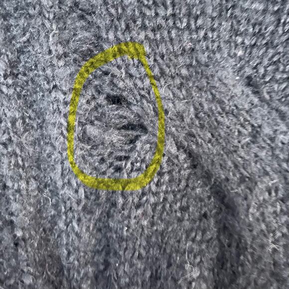 MaxMara Cable Knit Mohair Blend Black Turtleneck Sweater S - Picture 4 of 4